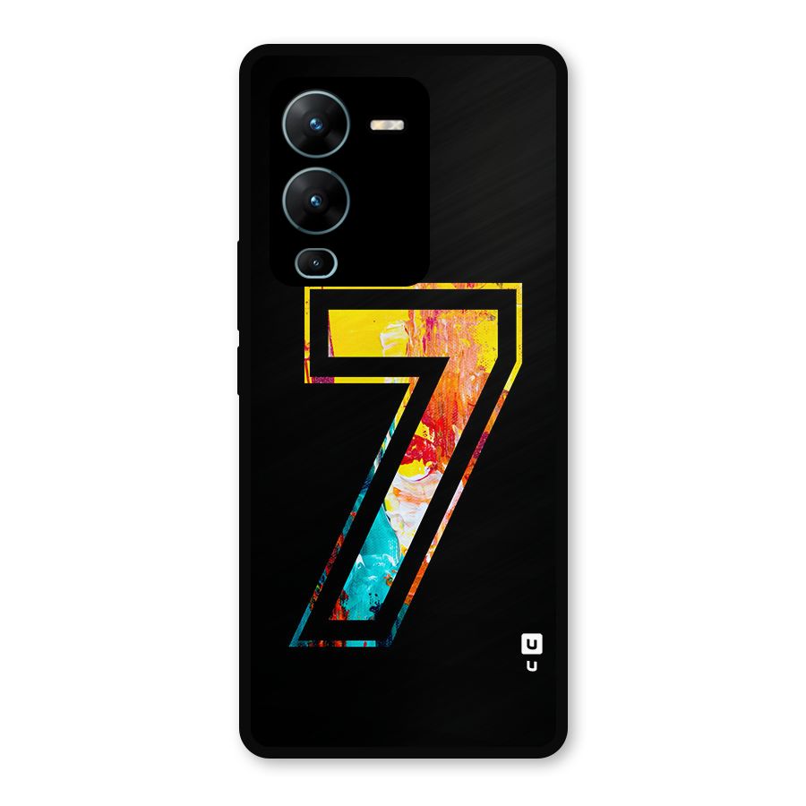 Lucky Number Metal Back Case for Vivo V25 Pro