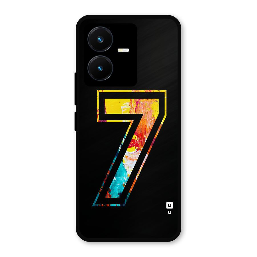 Lucky Number Metal Back Case for Vivo Y22