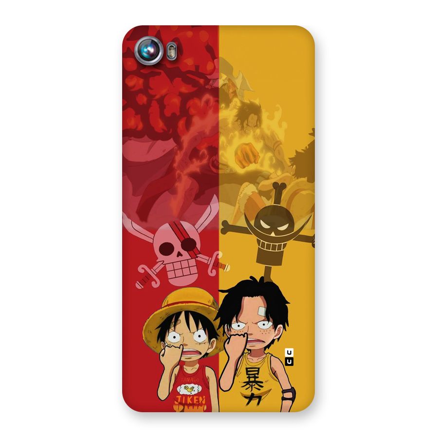Luffy And Ace Back Case for Canvas Fire 4 (A107)