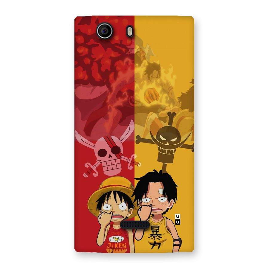 Luffy And Ace Back Case for Canvas Nitro 2 E311