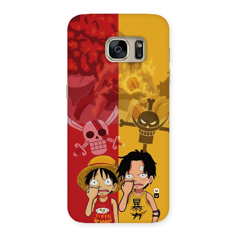 Luffy And Ace Back Case for Galaxy S7