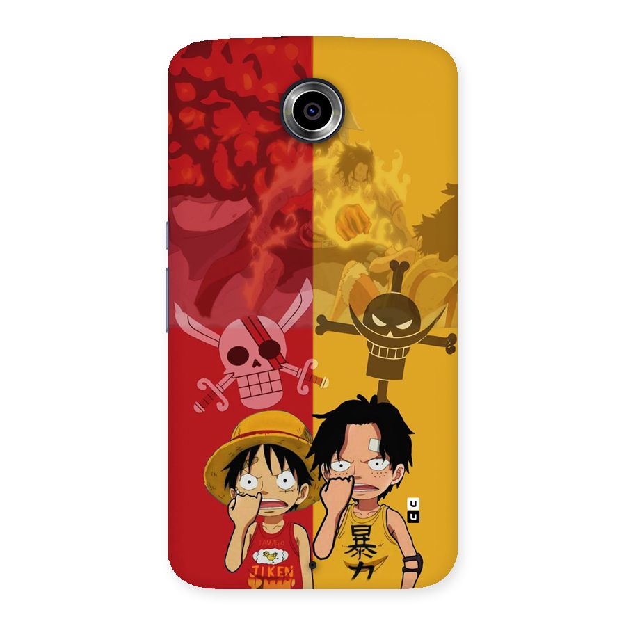 Luffy And Ace Back Case for Google Nexus 6