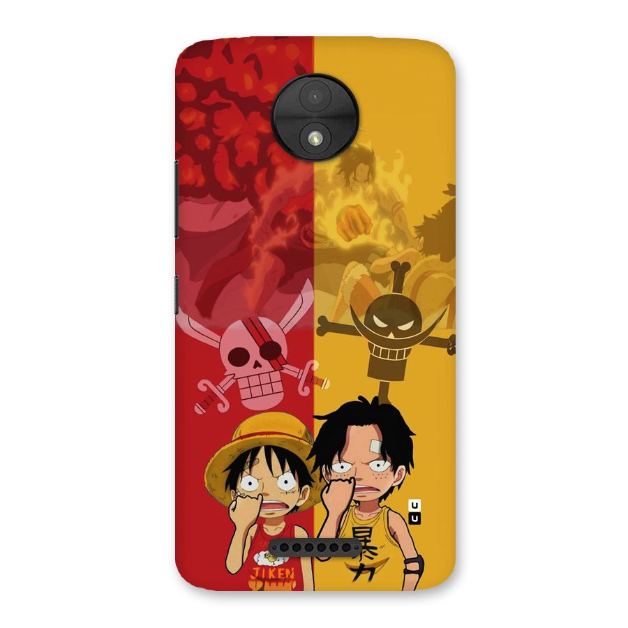 Luffy And Ace Back Case for Moto C