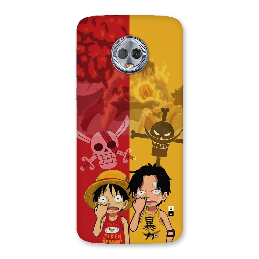 Luffy And Ace Back Case for Moto G6 Plus