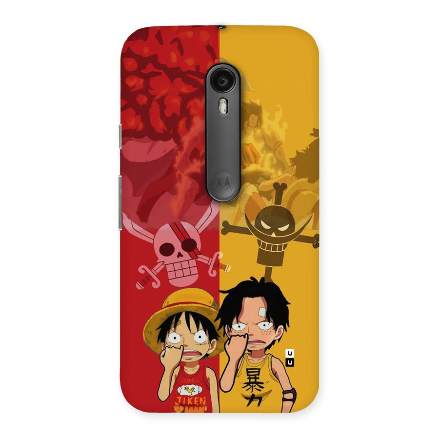 Luffy And Ace Back Case for Moto G Turbo