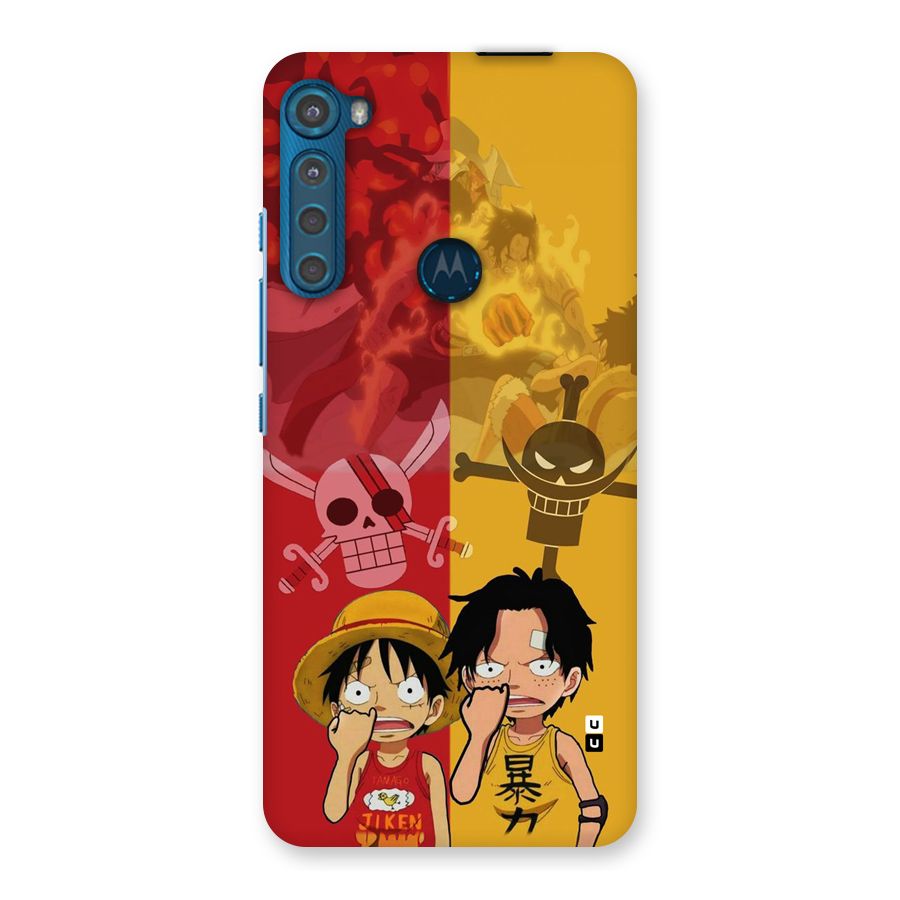 Luffy And Ace Back Case for Motorola One Fusion Plus