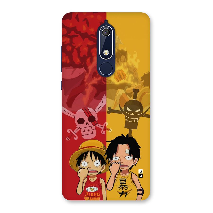 Luffy And Ace Back Case for Nokia 5.1