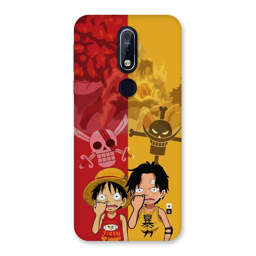 Luffy And Ace Back Case for Nokia 7.1