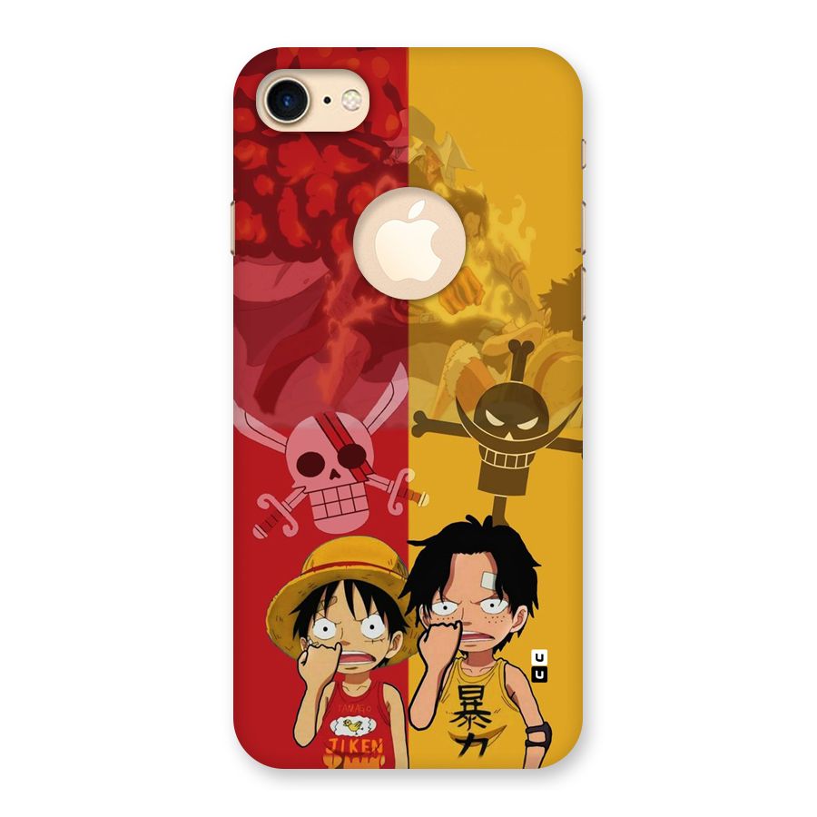 Luffy And Ace Back Case for iPhone 7 Logo Cut
