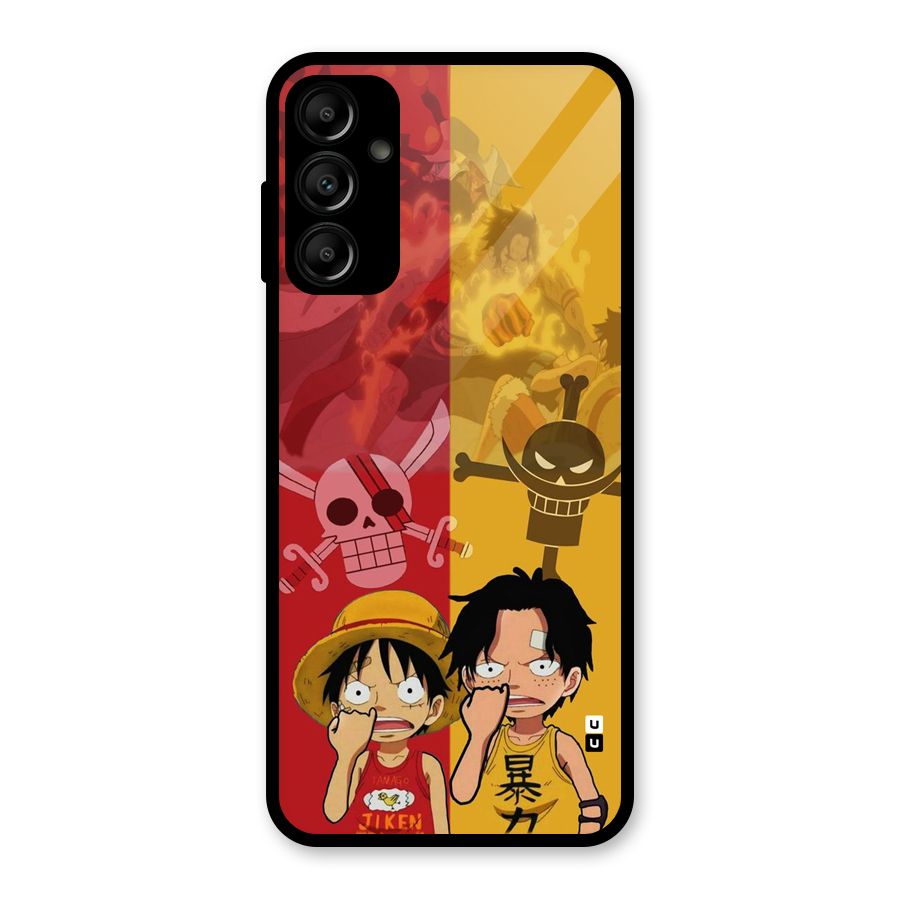 Luffy And Ace Glass Back Case for Galaxy A14 5G