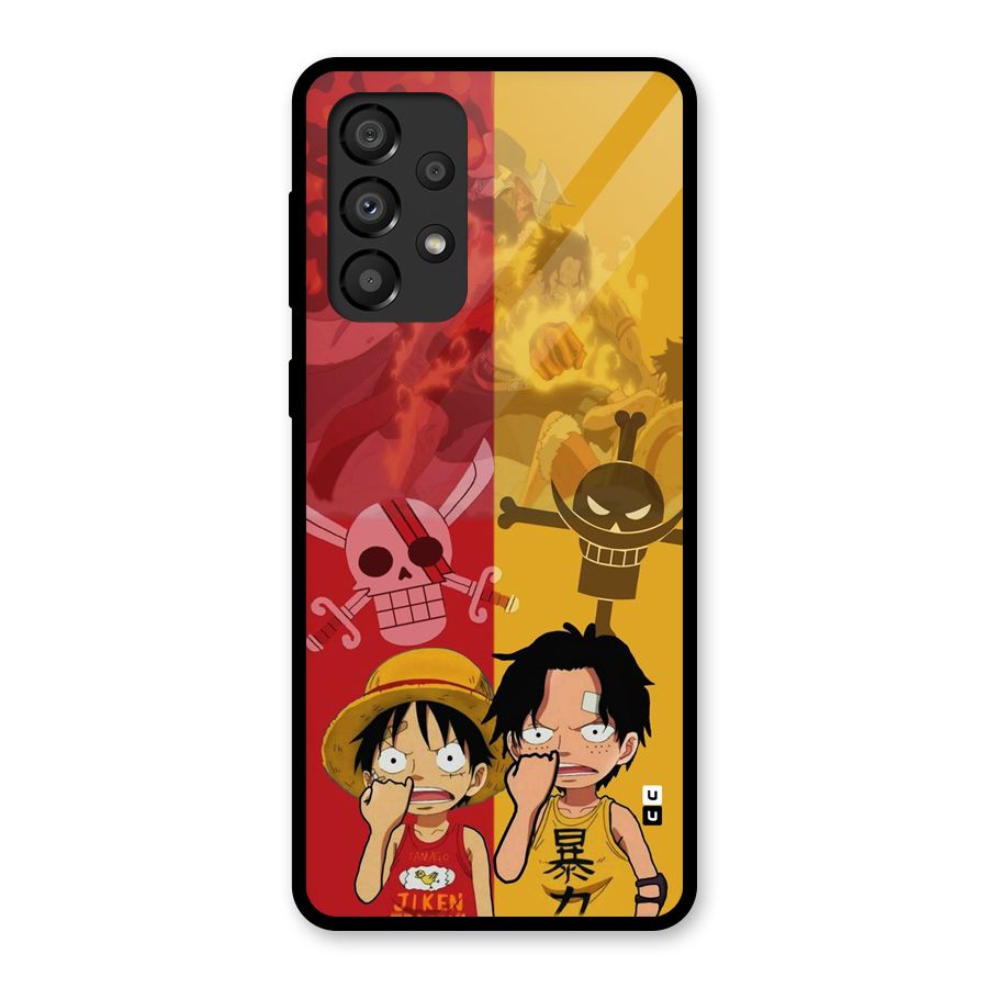 Luffy And Ace Glass Back Case for Galaxy A33 5G