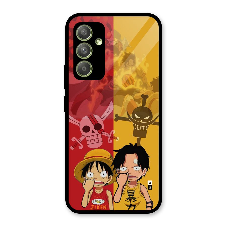 Luffy And Ace Glass Back Case for Galaxy A54