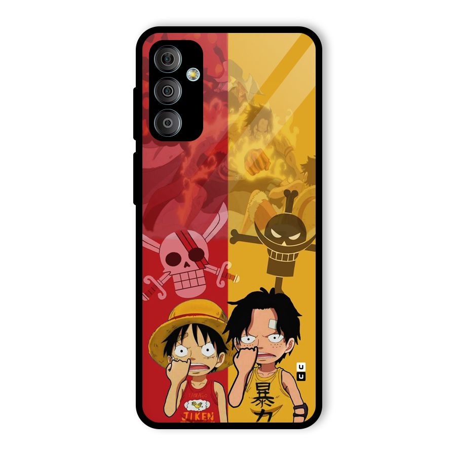 Luffy And Ace Glass Back Case for Galaxy F23