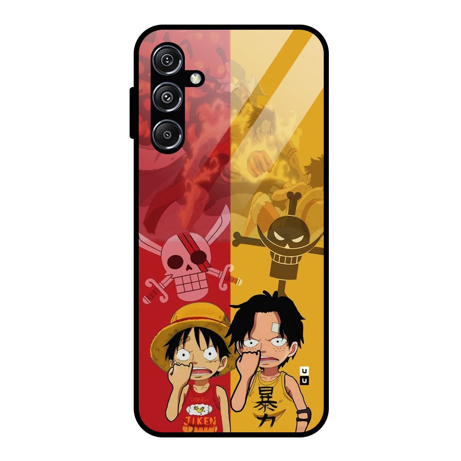 Luffy And Ace Glass Back Case for Galaxy M34 5G