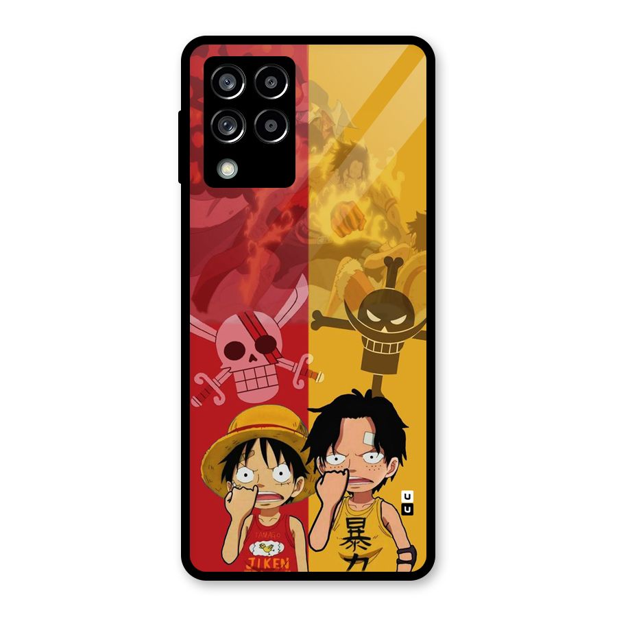 Luffy And Ace Glass Back Case for Galaxy M53 5G