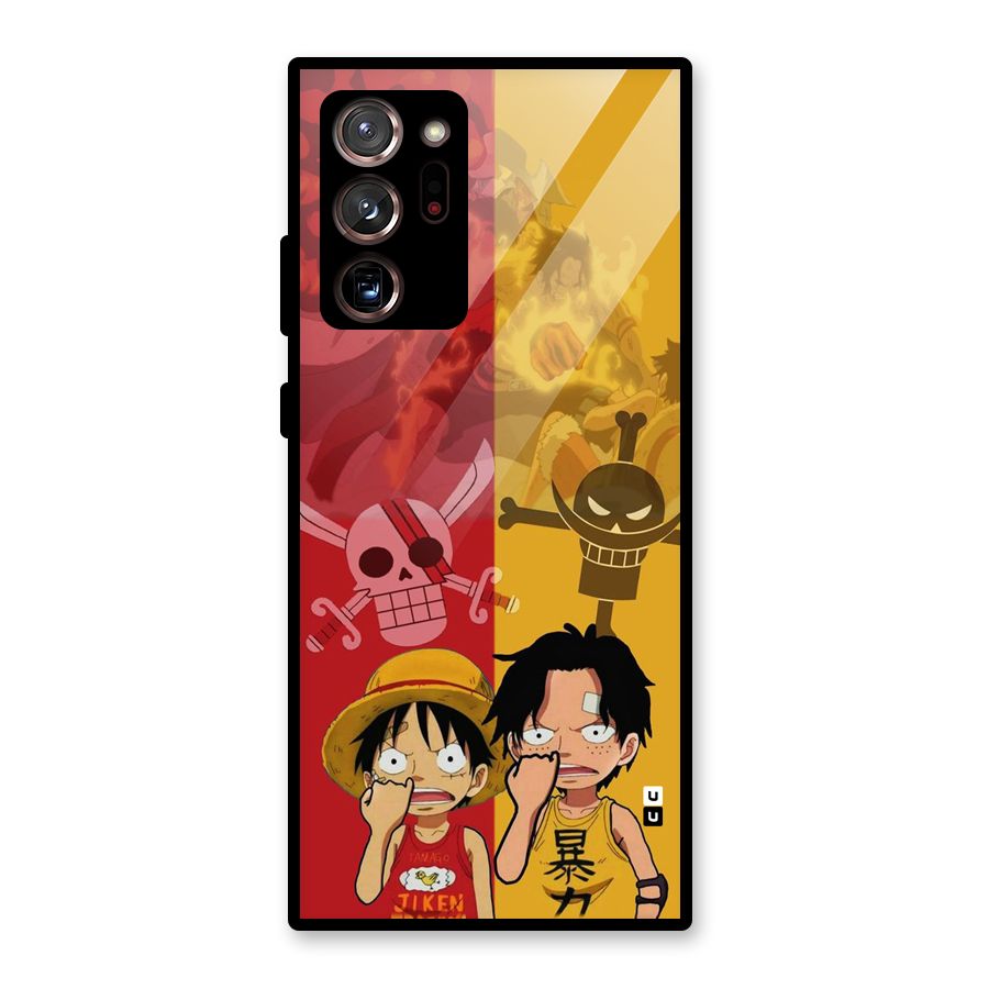 Luffy And Ace Glass Back Case for Galaxy Note 20 Ultra