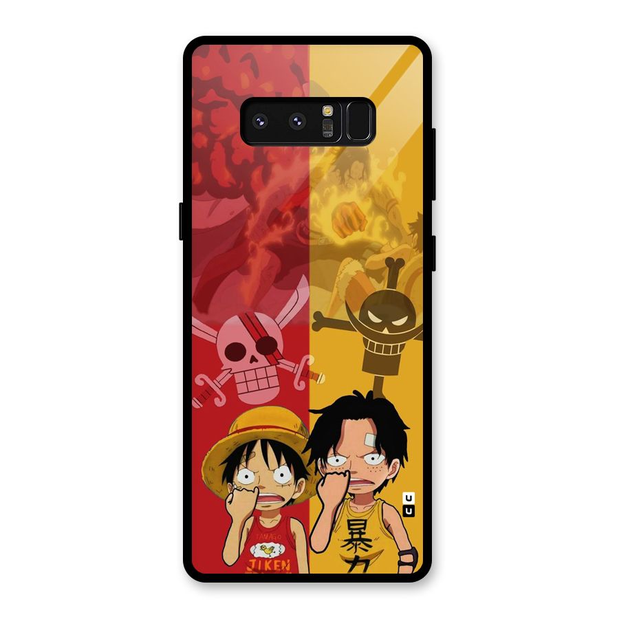 Luffy And Ace Glass Back Case for Galaxy Note 8