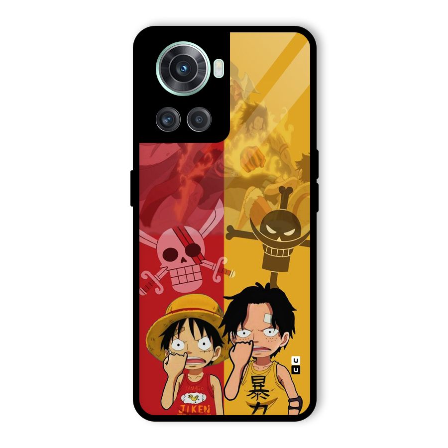 Luffy And Ace Glass Back Case for OnePlus 10R