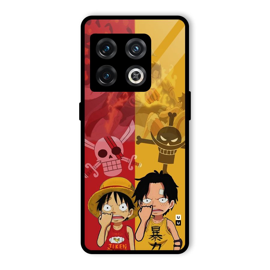 Luffy And Ace Glass Back Case for OnePlus 10 Pro 5G