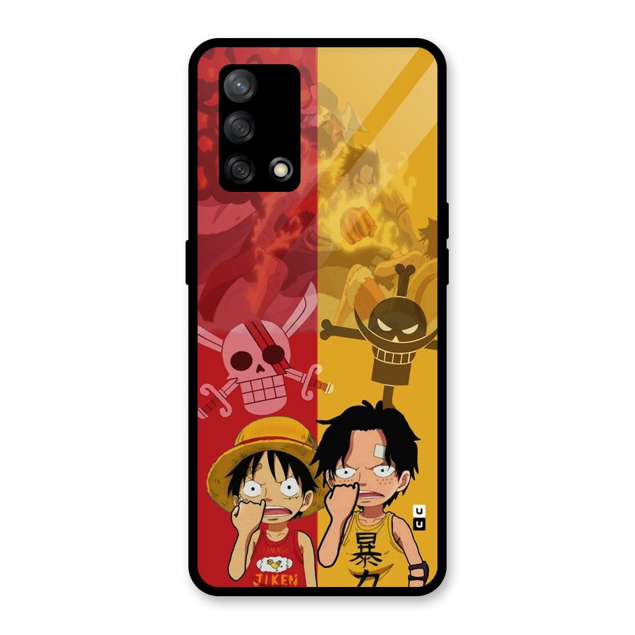 Luffy And Ace Glass Back Case for Oppo F19
