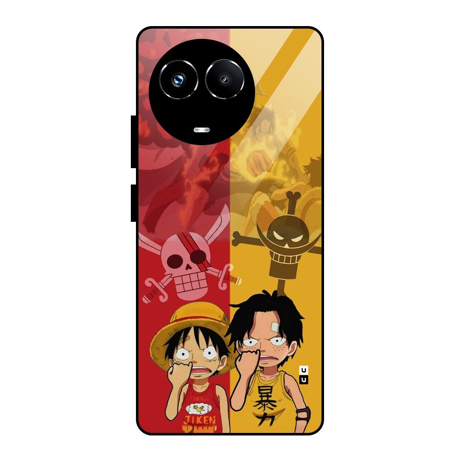 Luffy And Ace Glass Back Case for Realme 11X