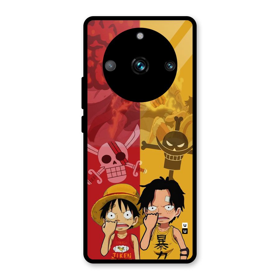 Luffy And Ace Glass Back Case for Realme 11 Pro Plus
