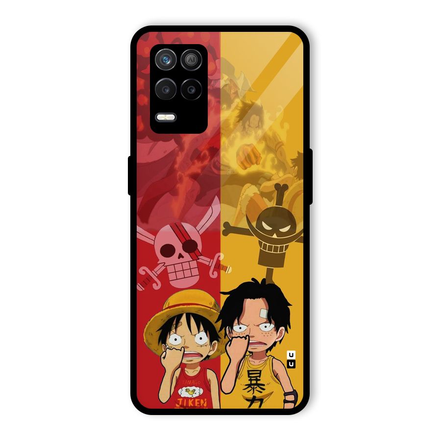 Luffy And Ace Glass Back Case for Realme 8s 5G