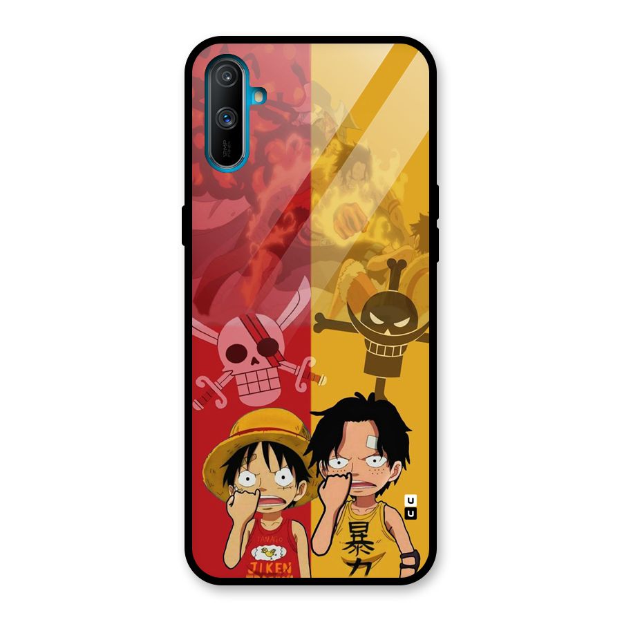 Luffy And Ace Glass Back Case for Realme C3