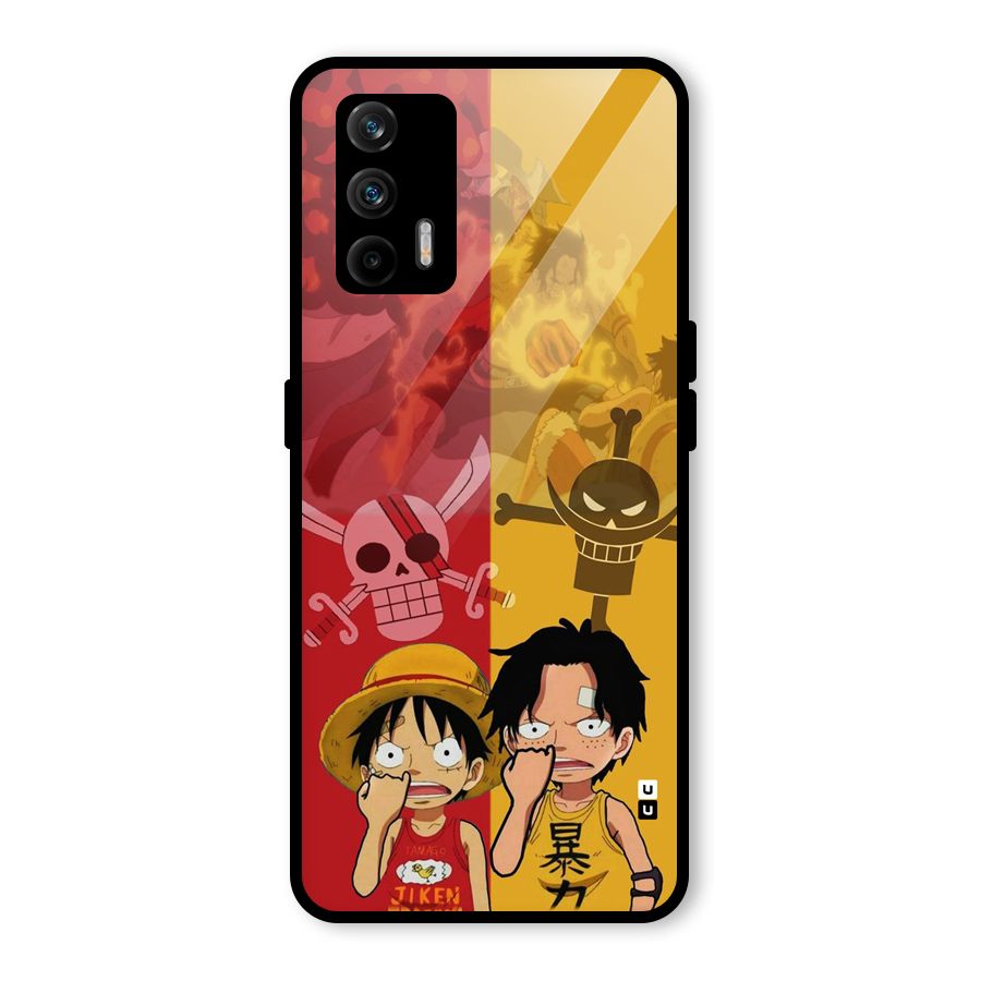 Luffy And Ace Glass Back Case for Realme GT 5G