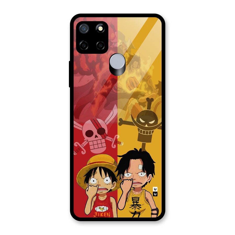 Luffy And Ace Glass Back Case for Realme Narzo 30A