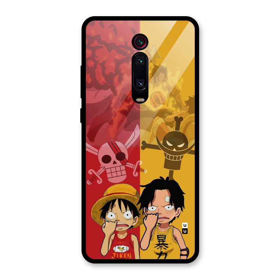 Luffy And Ace Glass Back Case for Redmi K20