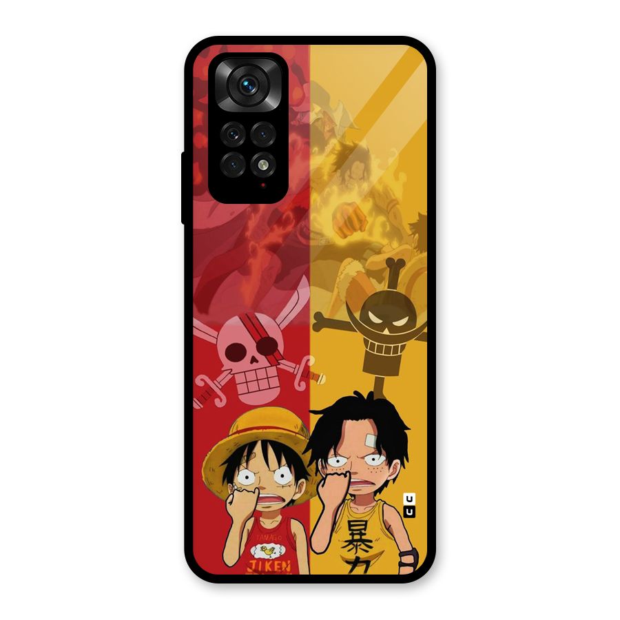 Luffy And Ace Glass Back Case for Redmi Note 11S