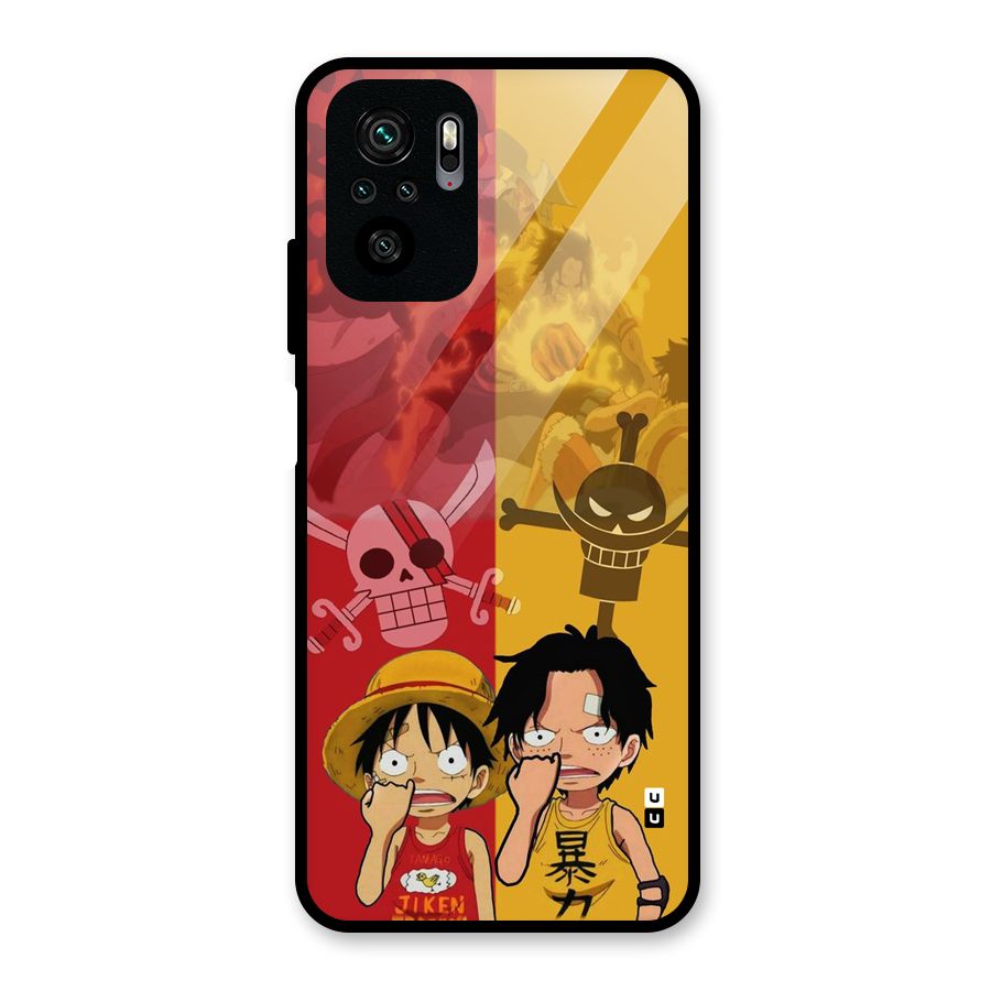 Luffy And Ace Glass Back Case for Redmi Note 11 SE