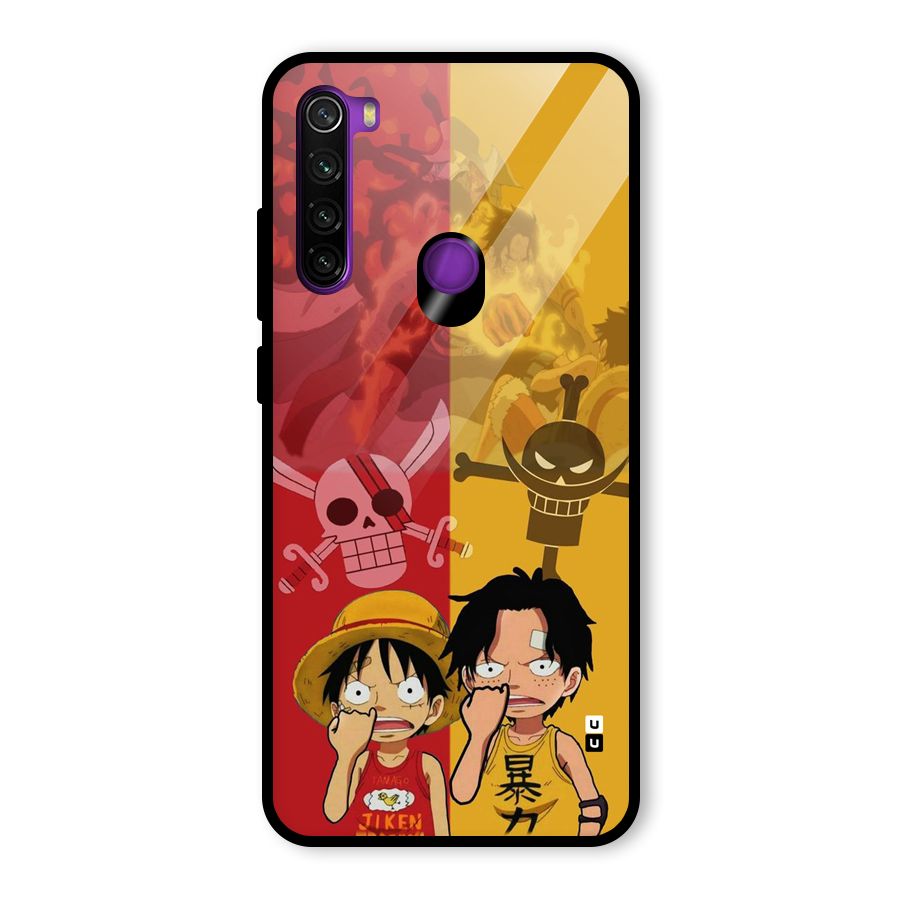 Luffy And Ace Glass Back Case for Redmi Note 8