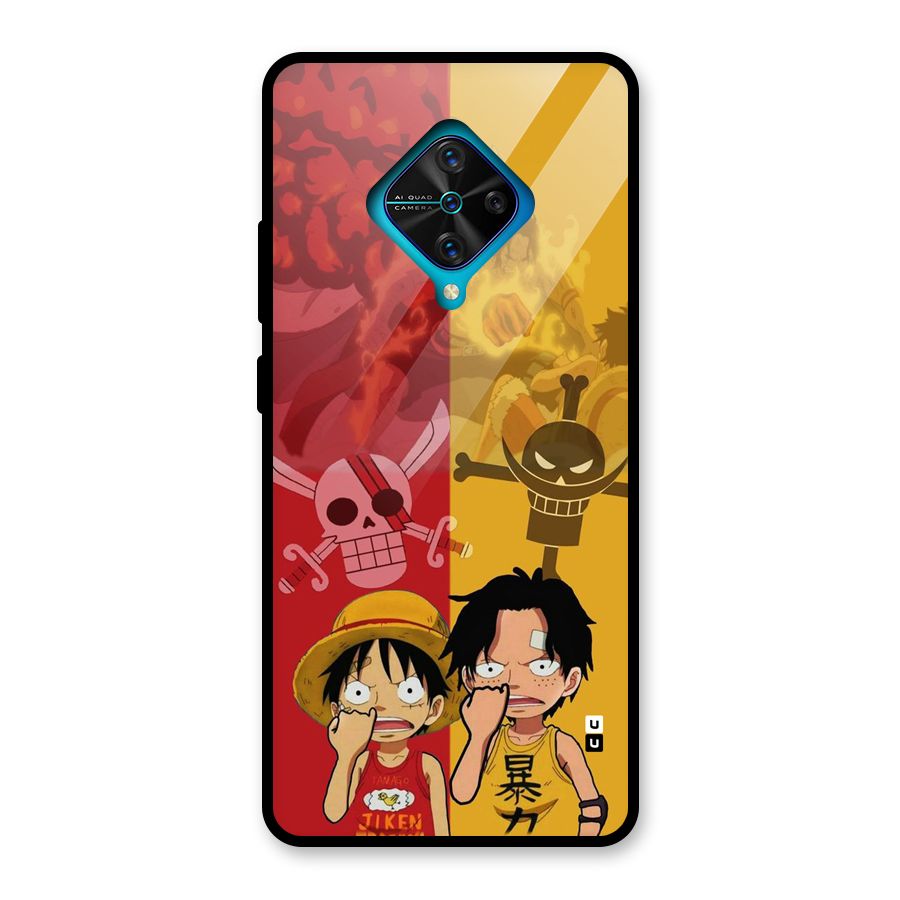 Luffy And Ace Glass Back Case for Vivo S1 Pro