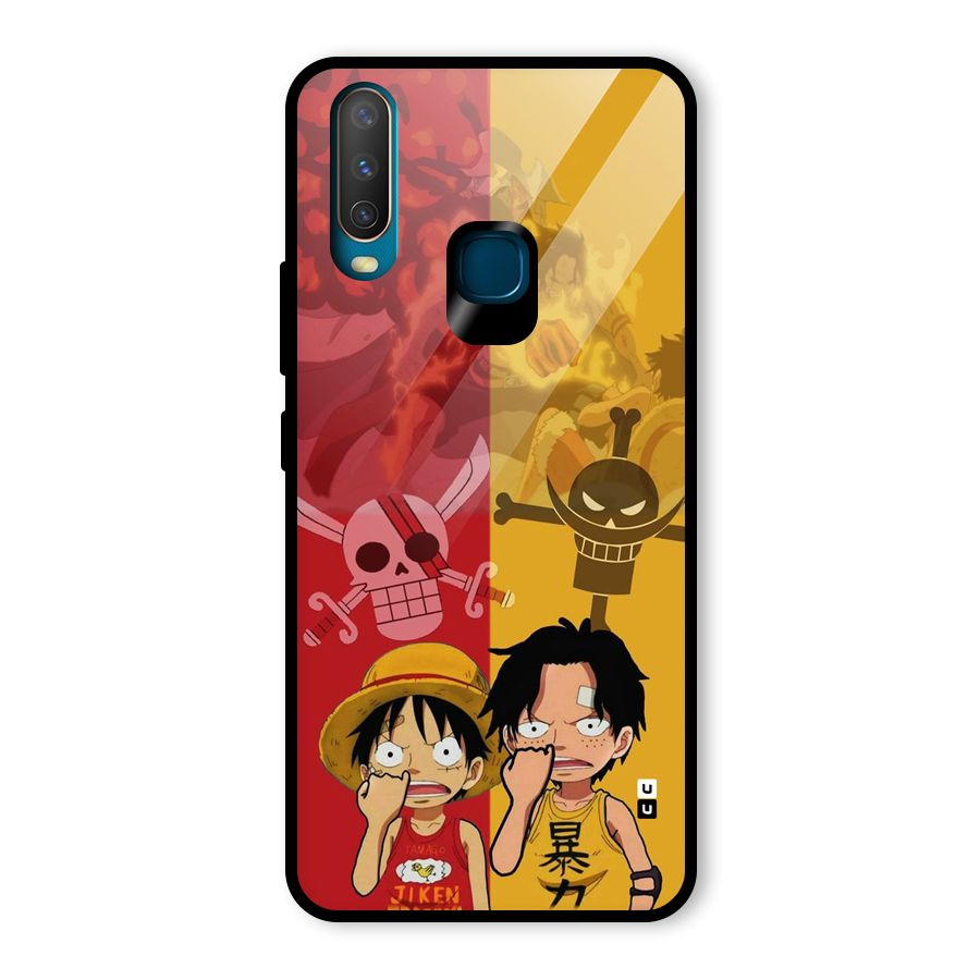 Luffy And Ace Glass Back Case for Vivo U10