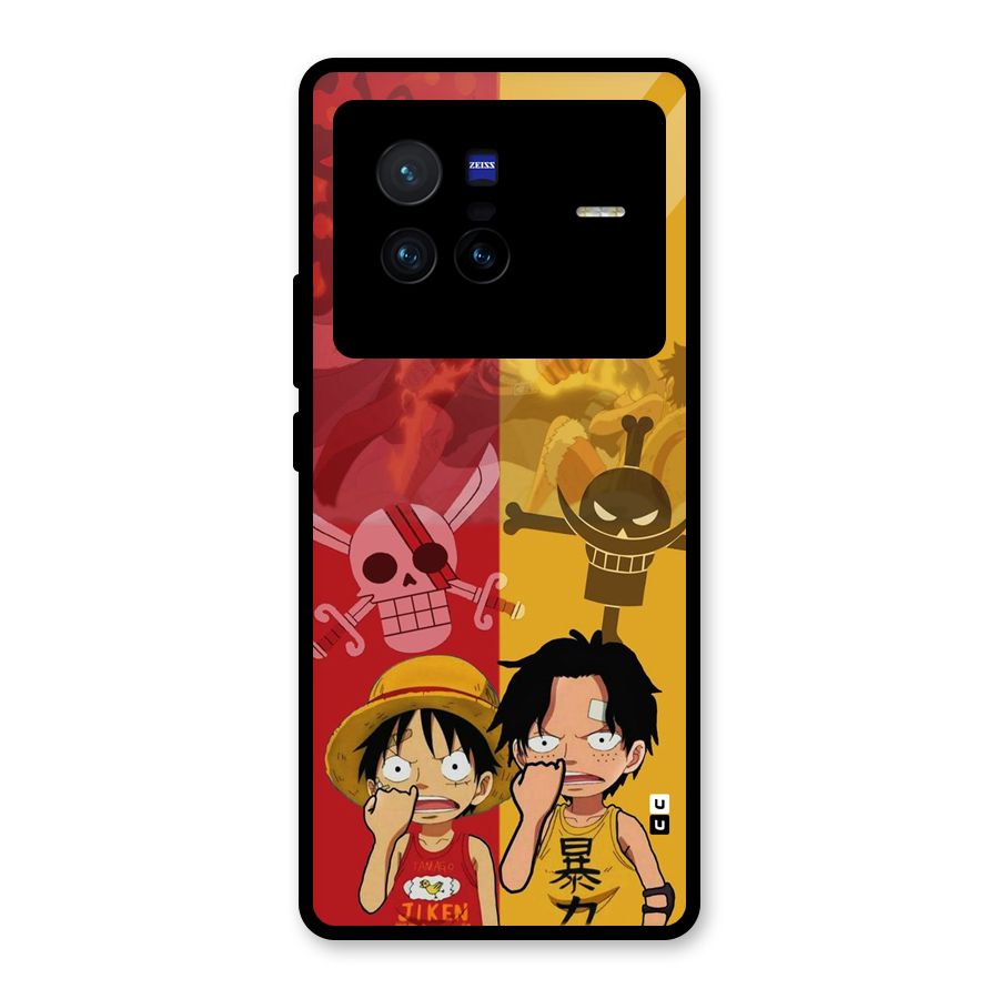 Luffy And Ace Glass Back Case for Vivo X80
