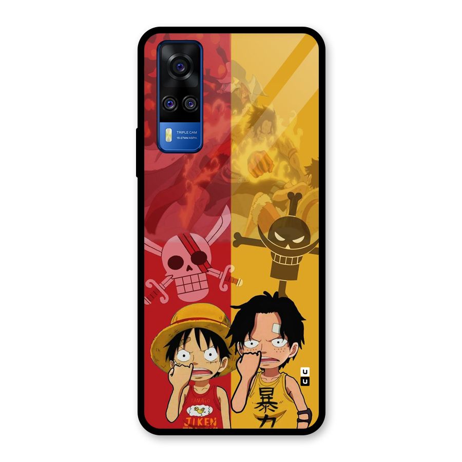 Luffy And Ace Glass Back Case for Vivo Y31