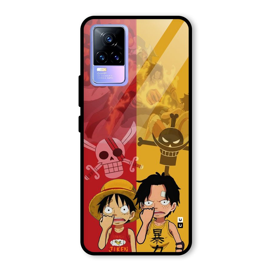 Luffy And Ace Glass Back Case for Vivo Y73