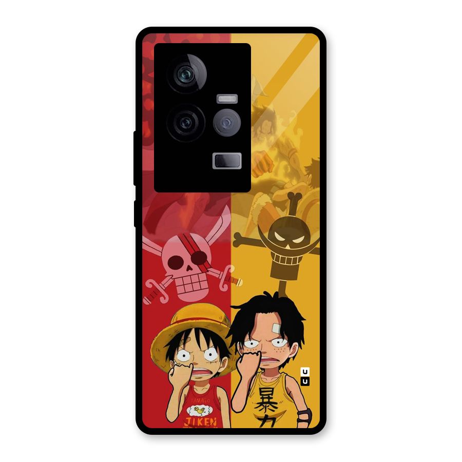 Luffy And Ace Glass Back Case for Vivo iQOO 11 5G