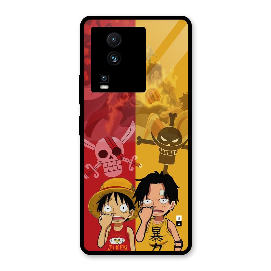 Luffy And Ace Glass Back Case for Vivo iQOO Neo 7 Pro
