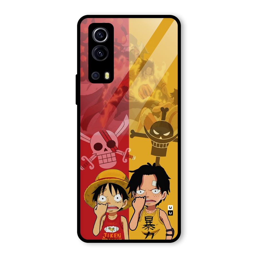 Luffy And Ace Glass Back Case for Vivo iQOO Z3
