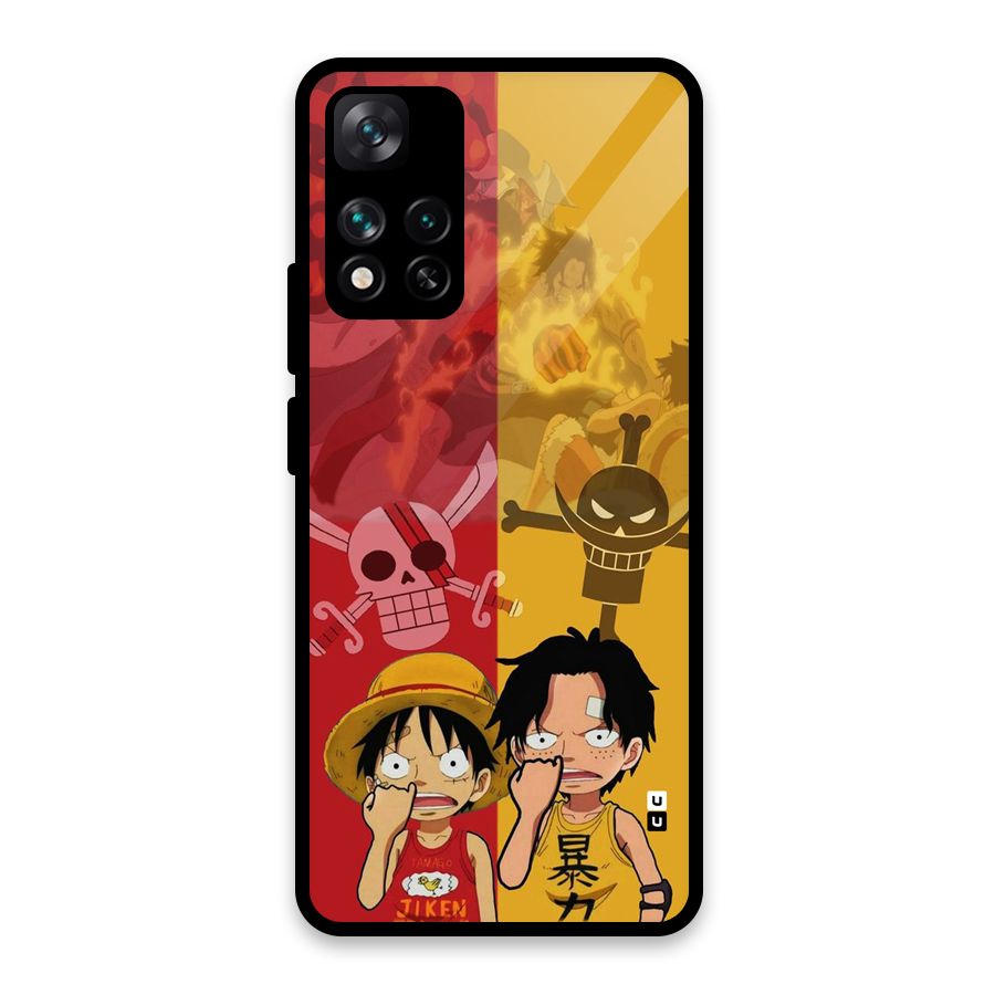 Luffy And Ace Glass Back Case for Xiaomi 11i HyperCharge 5G