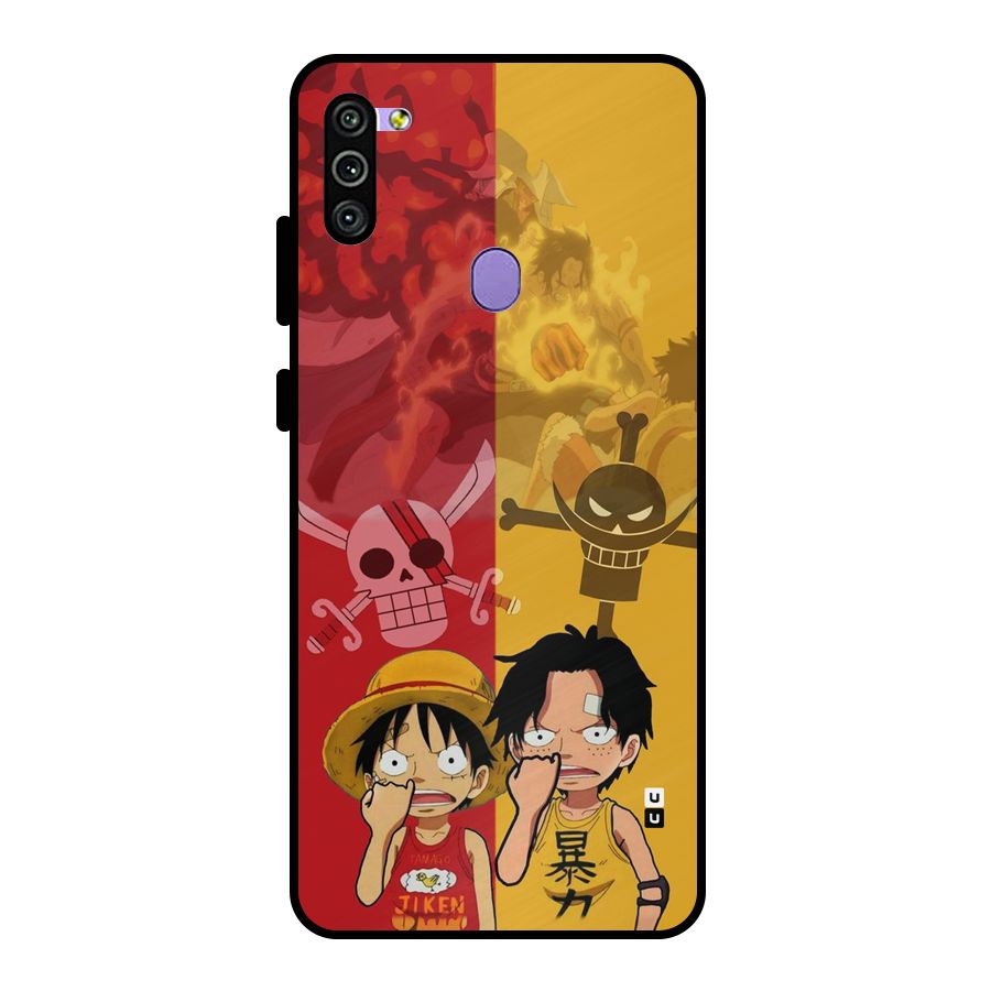 Luffy And Ace Metal Back Case for Galaxy M11