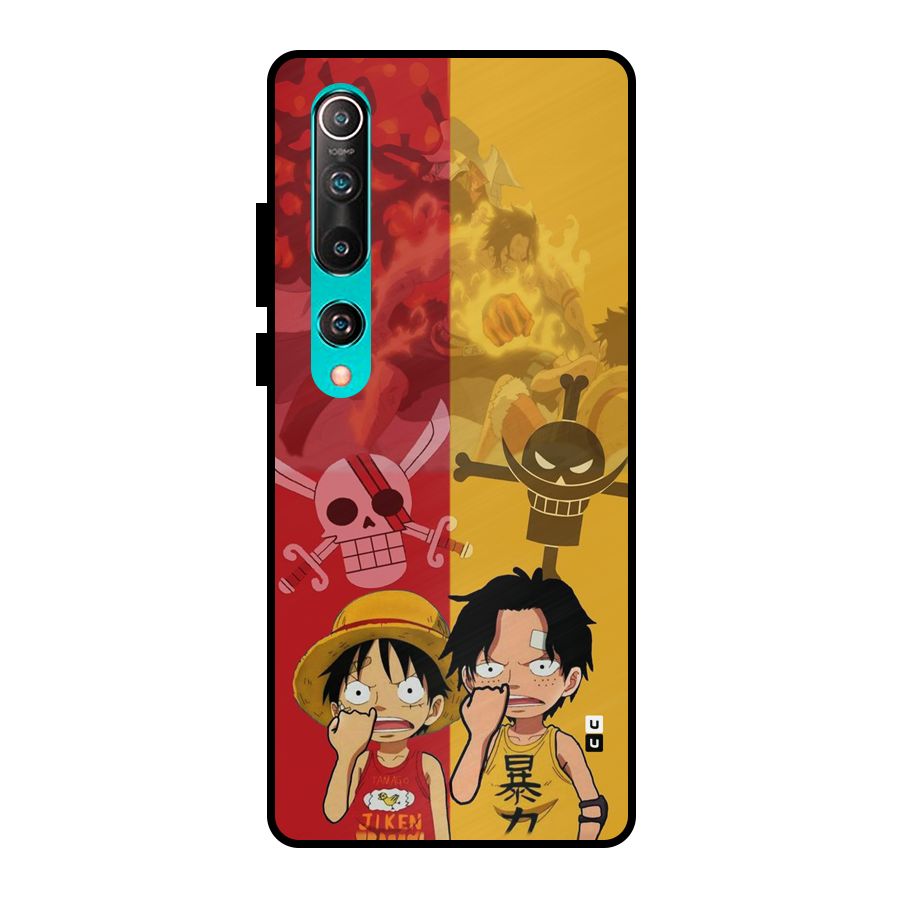Luffy And Ace Metal Back Case for Mi 10