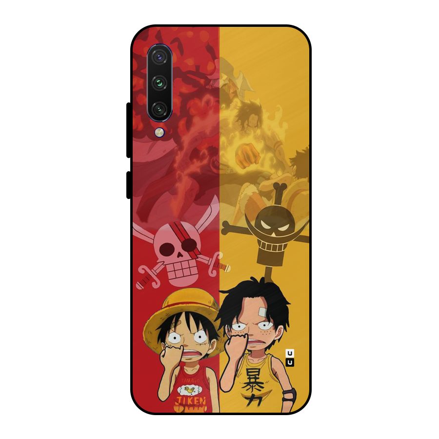 Luffy And Ace Metal Back Case for Mi A3