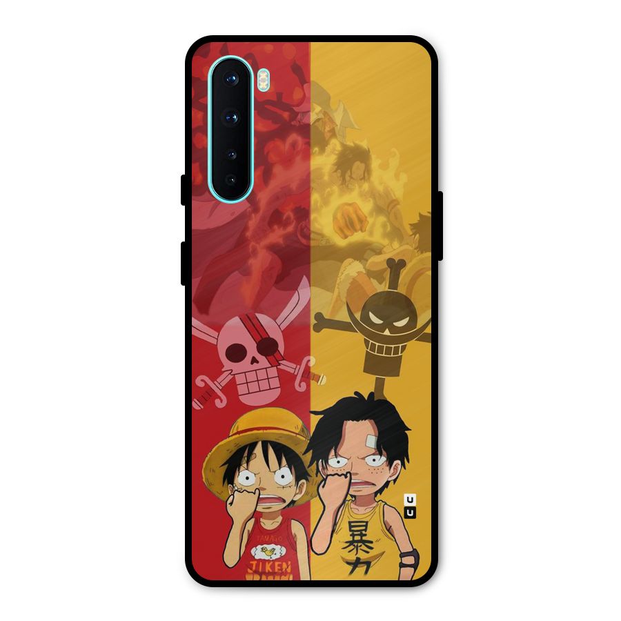 Luffy And Ace Metal Back Case for OnePlus Nord