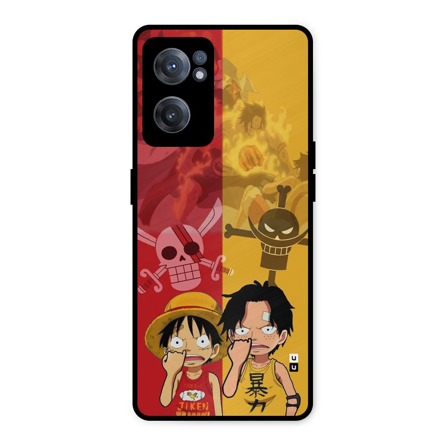 Luffy And Ace Metal Back Case for OnePlus Nord CE 2 5G