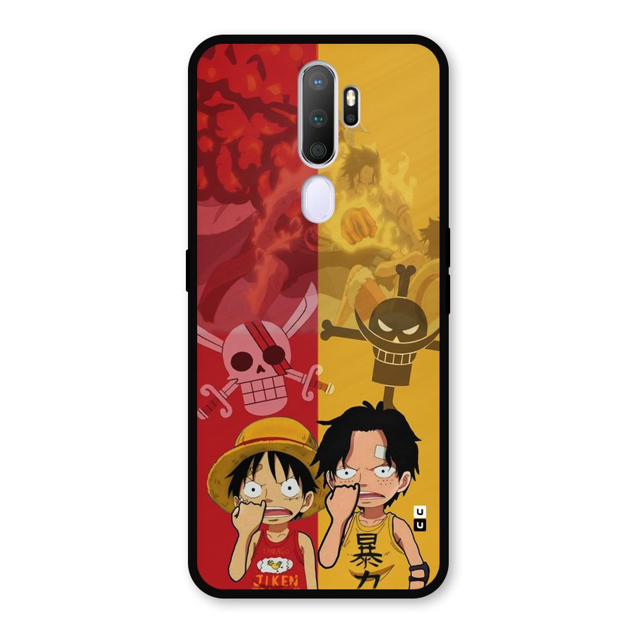 Luffy And Ace Metal Back Case for Oppo A9 (2020)