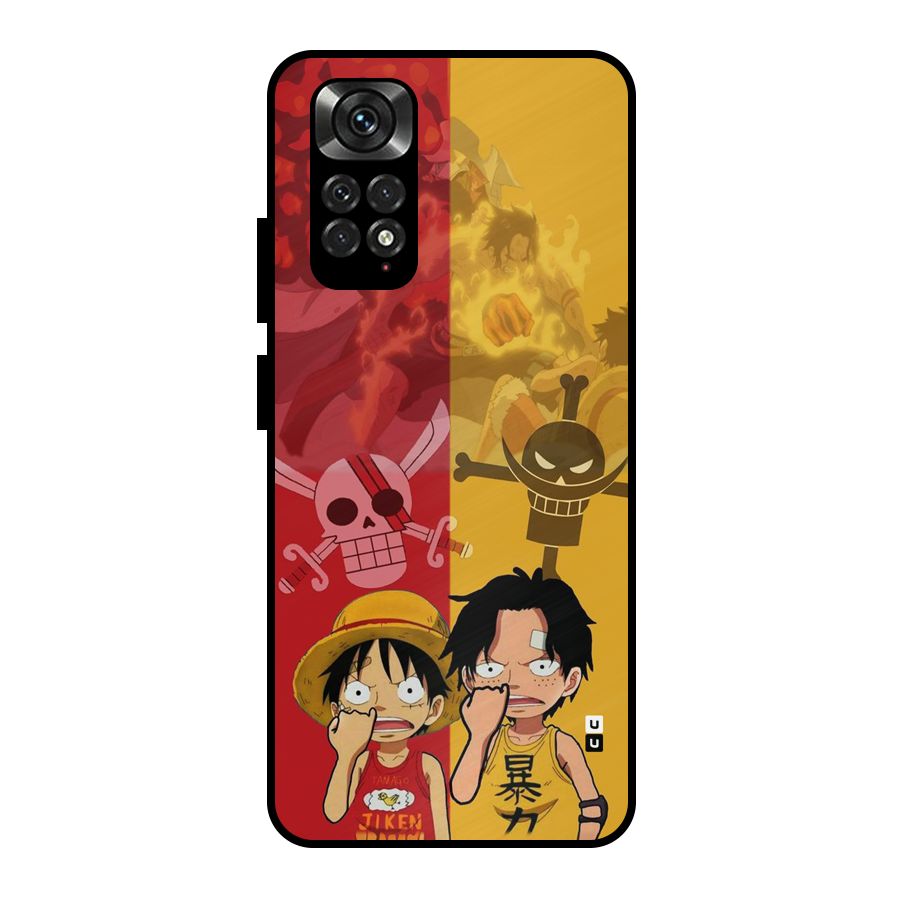 Luffy And Ace Metal Back Case for Redmi Note 11 Pro Plus 5G